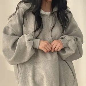 후드티 집업긴팔티 지퍼 기모안감 겨울 여유핏 여성 후드맨투맨 여자긴팔티