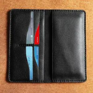 [하프클럽/]가죽 핸드폰 지갑 시크블랙 장지갑