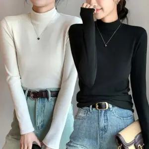 반폴라티 부드러운 겨울폴라티 도톰한목티 디자인 폴라티셔츠 스판티셔츠