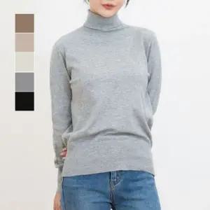 니트티 니트 폴라니트 여성 디자인 목폴라 신축성 여자상의 겨울니트