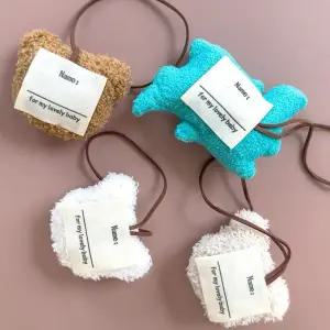 [하프클럽/]학생가방고리 4개세트 곰돌이 백참 가죽끈 네임택