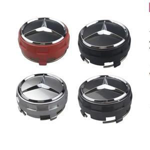 메르세데스 호환 벤츠 호환 AMG A0004000900 자동 링 수정 액세서리에 대 한 4PCS 75mm 블랙 휠 센터 허브