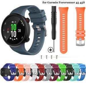 Garmin호환 Forerunner 45 밴드 스포츠 팔찌 용 실리콘 시계 스트랩 Correa 패션 교체 손목