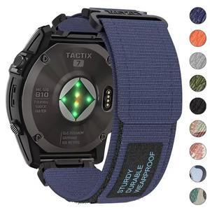 Garmin호환 Watch Tactix 7Pro Fenix 8 7X 6X 7 5 6 5X 3 3HR 팔찌 밴드 26mm 스트랩 용 스포츠 나일론
