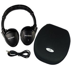 [미국배송] 위스콘신 자동차 공급 MDZHP-FF-BLK-(1) 블랙 무선 헤드폰(케이스 포함 채널 폴드 플랫 DVD 플레이어 2개 및 보조 코드 3.5MM) 1팩