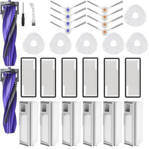 [미국배송] 나르왈 프레오 X 울트라 로봇 청소기용 30PCS 액세서리 교체 키트 메인 브러시 2개 사이드 8개 헤파 필터 6개 먼지 봉투 걸레 천 청소 도구 1개 드라이버 1개