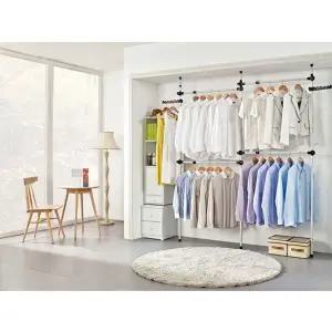 가로봉4개 PS로빙 25mm4단행거 고정식PS로빙 25mm 4단 옷걸이 (WFKC3H8)