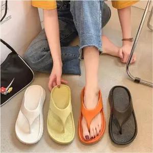 4컬러 남녀공용 플립플랍 초경량 쿠션 커플 조리 여름샌들 슬리퍼 (WFKCF52)