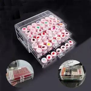 네일아트 넓고 깔끔한 서랍형 3단 투명 아크릴 보관함 WFHICV4