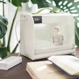 앵무새이동장 휴대용 저소음 충전식 조류 앵무새 케이지