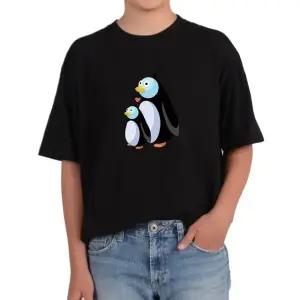반팔티 펭귄가족 엄마펭귄 아기펭귄 다양한색상 전사이즈 (WFKC89P)
