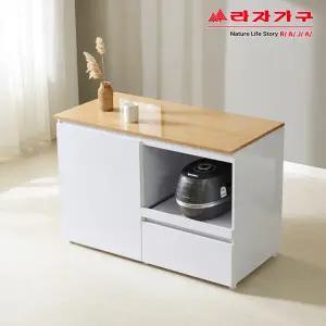 라자가구 리브 리안트 1200 광파 아일랜드 원도어 홈바 렌지대 수납장 RDY007