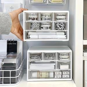 서랍이 1PC 대용량 플라스틱 책상 정리함 만능 다용도 사무용품 문구류 보관함 침실