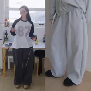 [모코블링] 스무디 양기모 투웨이팬츠 #밴딩팬츠 #투웨이팬츠 #자수팬츠 #와이드팬츠 #기모안감 #겨울바지 #세트(별도구매)