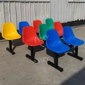 야외 야구장 농구장 2인용유리섬유의자+철제브래킷 대기 대합실 등받이 벤치 의자