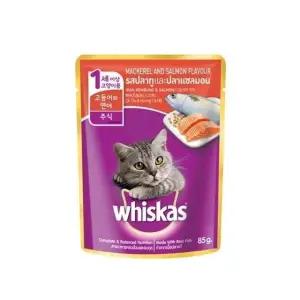 고양이습식사료 80g 캣푸드팩 고등어 위스카스 연어 (WFKC4JL)