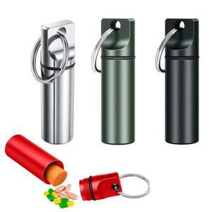 신제품 여행 미니 케이스 알약  상자 밀봉된 키체인이 포함된 비타민 피쉬 오일 귀마개용 방수 알루미늄 디