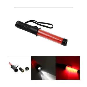 4in1 다기능 LED 후레시 휘슬 경광봉 자석 유도봉 비상탈출 망치 주차봉 손전등 신호봉