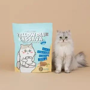 [미유박스] 고양이모래 옐로우 다이아 카사바 가는 입자 4.5kg