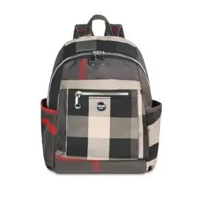 여성 백팩 체크 가을 할머니 가방 배낭 그레이 (WFKDX2Q)