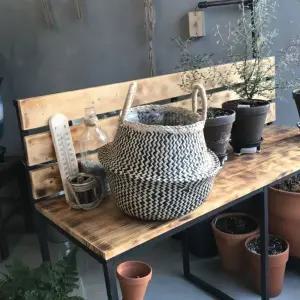 컬러 해초바구니-2중비닐 왕골 화분커버(소형) 17x25cm모던한 심플 원통형 예쁜 감성 선물 화초 꽃화분 심