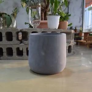 모던 FRP 단지형 HP1087 D18 18X18cm 네추럴시멘트야외용화분 대형 나무 식물 인테리어 큰화분 정원용품 홈