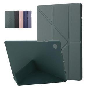 삼성 갤럭시 탭 A9 플러스 커버 PU 가죽 실리콘 백 폴드 스탠드 태블릿 Funda 11 인치 케이스