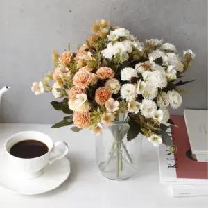 카페 매장 데코용 데이지 꽃다발 식탁 조화소품 인테리어 꽃장식 네추럴 모형꽃