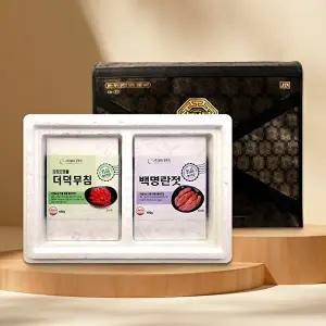 [청루원] 저염숙성 더덕+백명란 선물세트 (더덕무침400g+백명란400g)