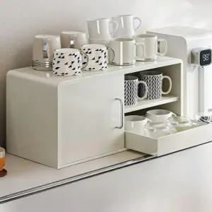 철제 슬라이딩 수납 보관 정리함 다용도 주방 카페 양념통 서랍 홈카페장 서랍장 폭좁은