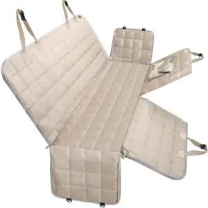 트럭 SUV용 뒷좌석 반려견 카시트 커버 해먹 - 뒷좌석용 방수 반려동물 보호기 베이지 레귤러