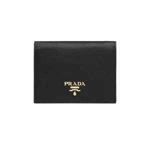 26SS 사피아노 금장로고 코인 반지갑 블랙 1MV204 QWA F0002