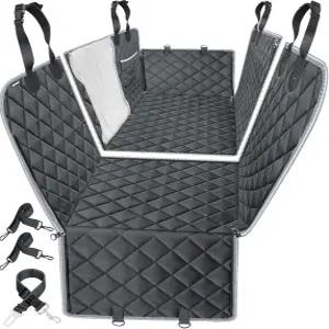 뒷좌석용 URPOWER 6-in-1 반려견 카시트 커버 메쉬 창 및 측면 플랩이 있는 방수 카 해먹 자동차 SUV