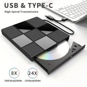 CD롬 플레이어 7-in-1 외장 DVD 드 USB30Type-C CDDVD 레코더 라이터 U 디스크SDTF 카드 리더