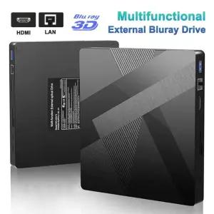 CD롬 플레이어 노트북 PC용 외장 블루레이 드 BD CD DVD RW 리더기 HDMI LAN 포트 USB30 100G 8-in-1