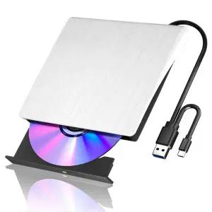 CD롬 플레이어 외장형 DVD 드 USB 30 C CD 버너 CDDVD -RW PC 노트북용 슬림형 휴대용 ROM 리더 라이터