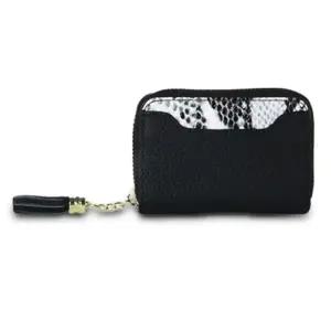 카드지갑 컬러 미니 가죽 지퍼 선물 케이스 블랙 (WFKDXYO)