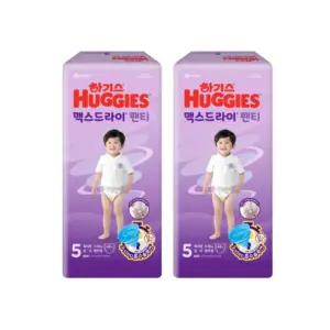 하기스 기저귀 맥스드라이 남아 팬티형 5단계 44pX2팩 BNS