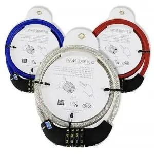 비밀번호형자물쇠 자전거잠금 장치 와이어락 유모차 WEC7513