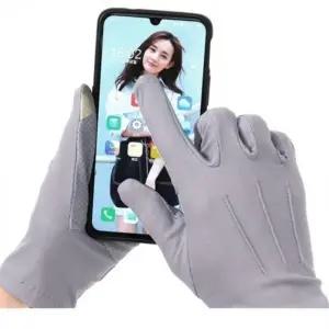 여성 심플 등산 스포츠 터치장갑(그레이) 자전거장갑 낚시장갑 햇빛차단장갑