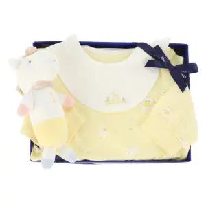 [압소바](하남점)(압소바26년S/S말띠 임신출산축하선물)두기코튼모달 우주복+턱받이+말딸랑이세트(1A111...