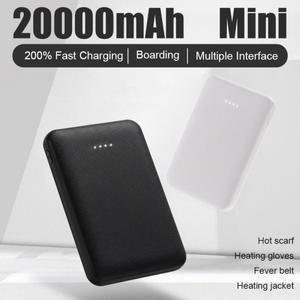 20000mAh 휴대용 미니 소형 보조베터리 충전기 USB  난방 조끼 자켓 스카프 양말 장갑 외부 배터리 팩