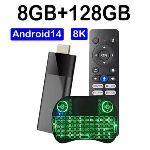 TV 스틱 Q12 8K 스마트 호환 박스 안드로이드 14 8GB 32GB 64GB H313 듀얼 와이파이 5G 구글 어시스턴트