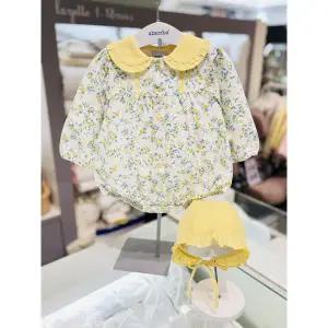 [압소바](하남점)(압소바 26년 S/S 말띠 임신출산축하선물)릴 우주복+모자세트(A1122301E)노랑