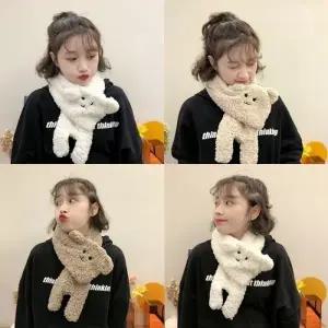 뽀글이 목도리 곰돌이 강아지 동물 워머 넥워머 털목도리