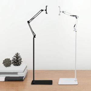 태블릿 플로어 스탠드 안정적인 기본 각도 높이 조절 가능한 전화 홀더 야외 사무실 침실 주방을위한 오버 침대