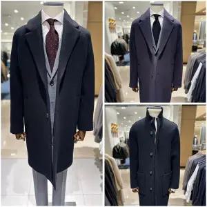 지이크 25F/W 프리미엄 울 캐주얼비지니스 블랙세미오버코트 4종택1 PLH7021