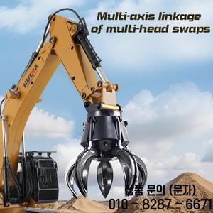 Huina 모든 합금 굴삭기 유압 23 채널 장난감 자동차 대형 엔지니어링 차량 선물 1580 리모컨