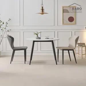 [/착불배송] 앤디 1050 원형 포세린 통 세라믹 식탁 세트 (식탁+의자2)