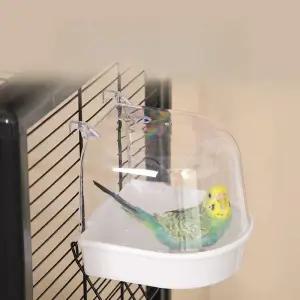 앵무새 목욕통 부착형 물디스펜서포함 자유욕조 새집